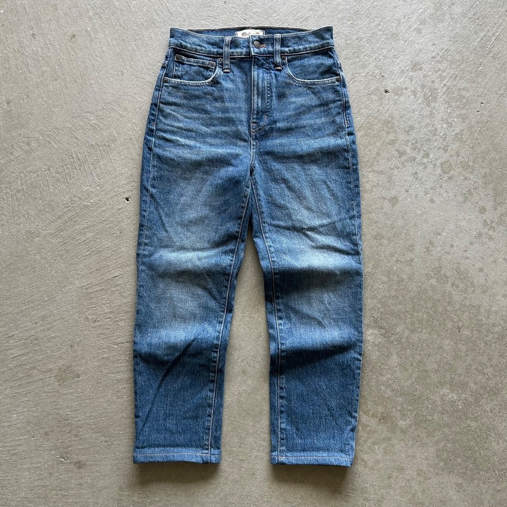 Madewell Jeans Womens Size 24 Blue Classic Straight Jean Medium Wash Denim AF697